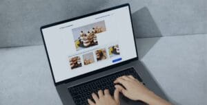 The Aptem Assess picture completion task on a laptop screen